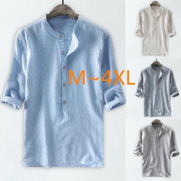 men's casual shirts 2021 men's linen shirt loose half sleeve tee spring autumn summer handsome male solid camisa1, White;black
men's casual shirts 2021 men's linen shirt loose half sleeve tee spring autumn summer handsome male solid camisa1, White;black