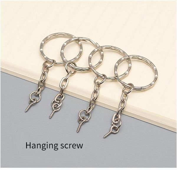 10pcs/lot 25mm keyring ripple keychain hanging chain split ring diy lobster clasp bags key chains acc qylkuc, Silver
10pcs/lot 25mm keyring ripple keychain hanging chain split ring diy lobster clasp bags key chains acc qylkuc, Silver