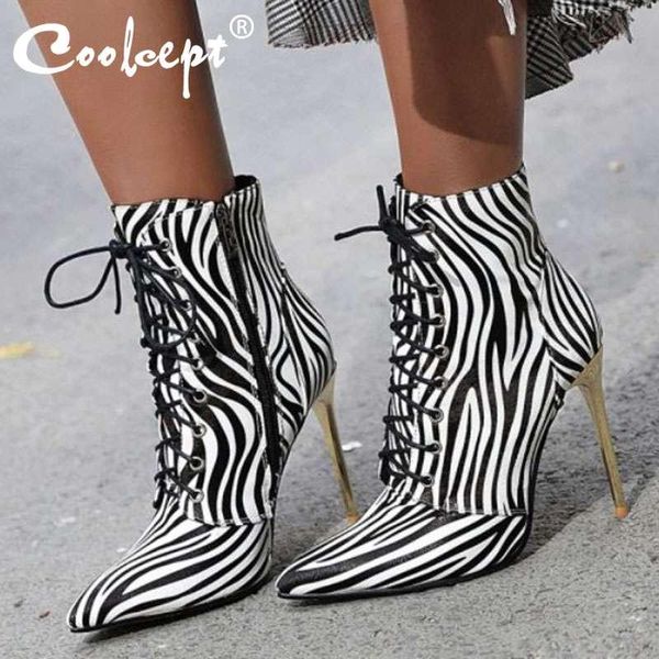 coolcept plus size 34-48 woman ankle boots pointed toe zipper thin high heel shoes autumn winter party club women footwear, Black
coolcept plus size 34-48 woman ankle boots pointed toe zipper thin high heel shoes autumn winter party club women footwear, Black