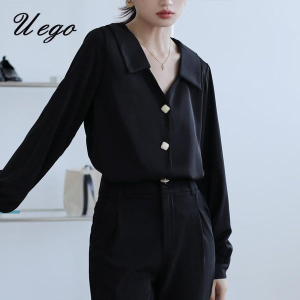 uego korea design v-neck black white chic chiffon shirts office lady work blouse fashion women autumn spring casual blouse
uego korea design v-neck black white chic chiffon shirts office lady work blouse fashion women autumn spring casual blouse