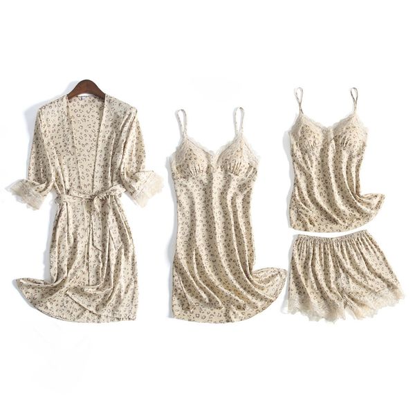 satin leopard 4pcs robe set sleepwear lady nightdress beige kimono bathrobe gown silky nightwear lace intimate lingerie, Black;red
satin leopard 4pcs robe set sleepwear lady nightdress beige kimono bathrobe gown silky nightwear lace intimate lingerie, Black;red