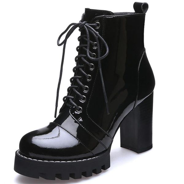 morazora 2020 genuine leather boots women lace up autumn winter ankle boots for women platform high heels, Black
morazora 2020 genuine leather boots women lace up autumn winter ankle boots for women platform high heels, Black