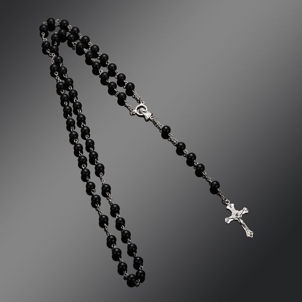 2020 new fashion handmade round glass bead catholic rosary quality bead cross necklace beads cross religious pendants necklace, Silver
2020 new fashion handmade round glass bead catholic rosary quality bead cross necklace beads cross religious pendants necklace, Silver