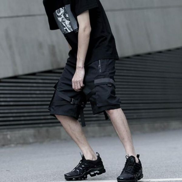 men's shorts fashion streetwear men cargo buckle reflective jogger knee length hip hop summer pants with pockets, White;black
men's shorts fashion streetwear men cargo buckle reflective jogger knee length hip hop summer pants with pockets, White;black