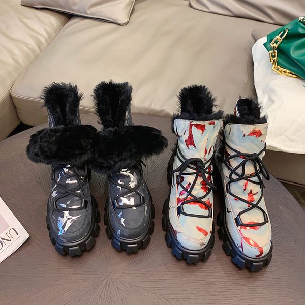 2020 winter genuine leather keep warm snow comfortable square jumps colors mixed women's ankle boots i1y0, Black
2020 winter genuine leather keep warm snow comfortable square jumps colors mixed women's ankle boots i1y0, Black