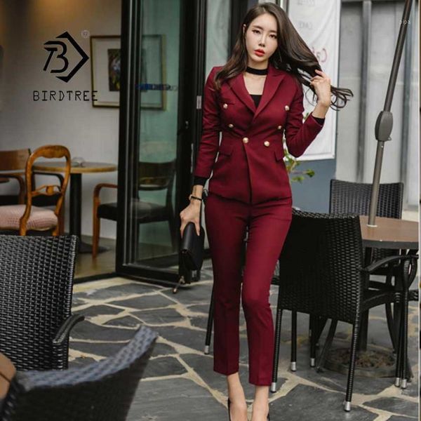 new wine red slim style women's pant suits waist buttons blazer jacket pencil pant female 2 pieces set spring 2019 s95521z1, White;black
new wine red slim style women's pant suits waist buttons blazer jacket pencil pant female 2 pieces set spring 2019 s95521z1, White;black
