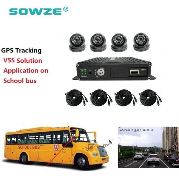 wireless camera kits ahd mobile dvr gps 4ch school bus system mdvr kit