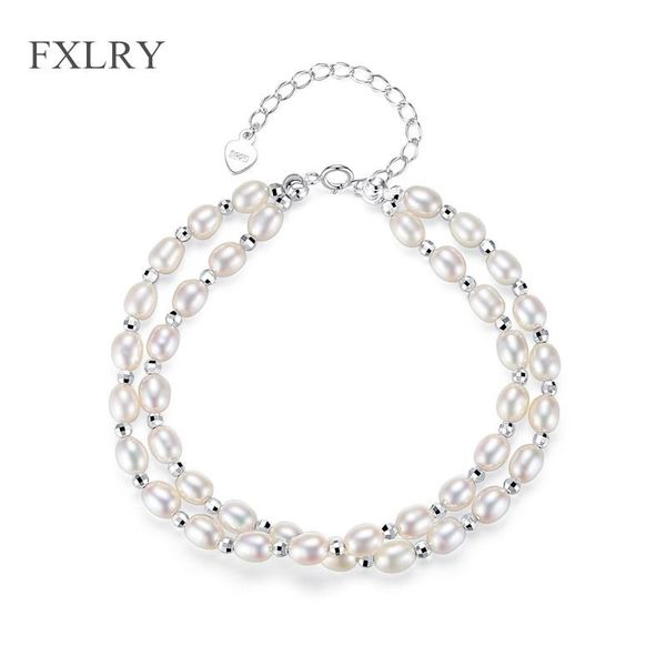 fxlry selling elegant silver color classic natural freshwater pearl double floor bracelets birthday gift party jewel, Black
fxlry selling elegant silver color classic natural freshwater pearl double floor bracelets birthday gift party jewel, Black