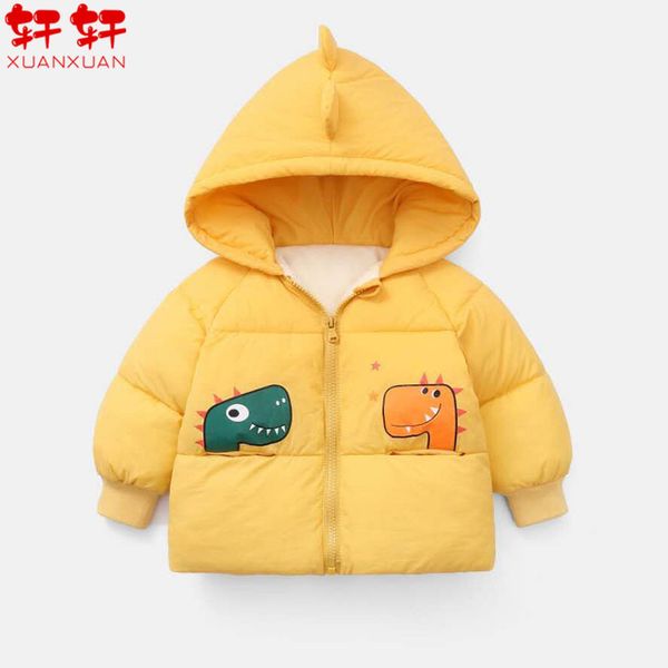 cotton padded jacket with down thickening winter boys and girls foreign style dinosaur clothing baby children's, Blue;gray
cotton padded jacket with down thickening winter boys and girls foreign style dinosaur clothing baby children's, Blue;gray