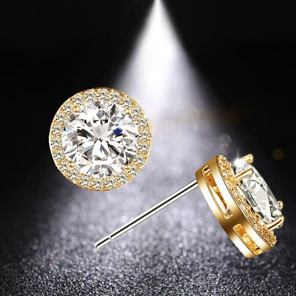 stud crystal zircon earrings gold color 925 sterling silver needle cubic for women gift party oorecchini donna, Golden;silver
stud crystal zircon earrings gold color 925 sterling silver needle cubic for women gift party oorecchini donna, Golden;silver