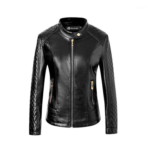 2020 black color washed pu leather autumn short jacket mandarin collar zippers slim ladies coats leather jacket women1
2020 black color washed pu leather autumn short jacket mandarin collar zippers slim ladies coats leather jacket women1