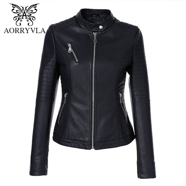 aorryvla black short autumn womens leather jacket long sleeve mandarin collar moto biker zipper slim quilted pu leather jacket 201028
aorryvla black short autumn womens leather jacket long sleeve mandarin collar moto biker zipper slim quilted pu leather jacket 201028