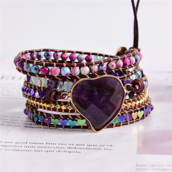 tennis bohemian amethyst leather wrap bracelets w/ mix jaspers stone 5 strands women bracelet boho chic jewelry, Golden;silver
tennis bohemian amethyst leather wrap bracelets w/ mix jaspers stone 5 strands women bracelet boho chic jewelry, Golden;silver