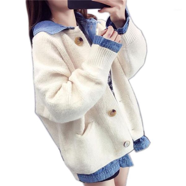 fake 2 pieces women cardigans sweater solid loose knitwear single breasted casual knit cardigan outwear winter jacket coat femme1, White
fake 2 pieces women cardigans sweater solid loose knitwear single breasted casual knit cardigan outwear winter jacket coat femme1, White