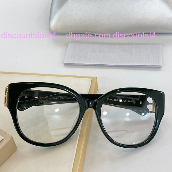 0103sa New Men And Women Classic Optical Glasses Oval Cat-eye Plank Frame Goggles Simple Atmosphere Style Glasses With Watch Case