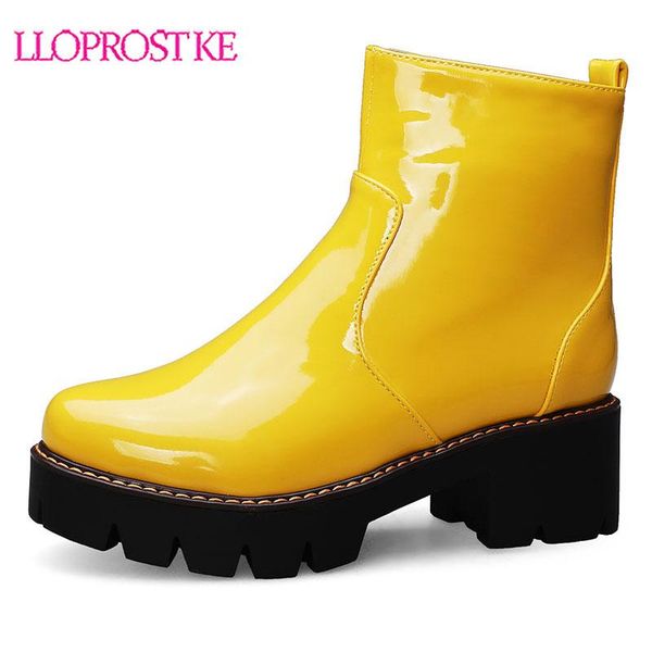 boots lloprost ke patent leather punk for women candy color purple yellow chunky thick heel gothic biker cosplay shoes winter, Black
boots lloprost ke patent leather punk for women candy color purple yellow chunky thick heel gothic biker cosplay shoes winter, Black