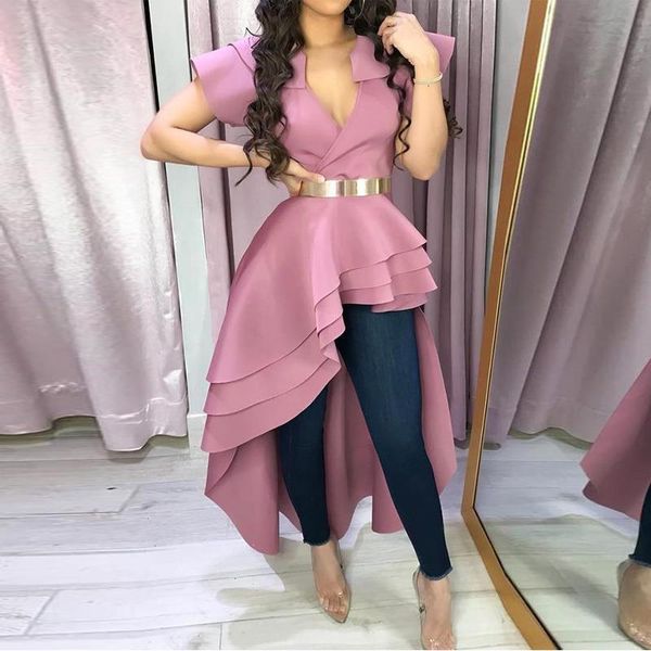 2021 women v neck flouncing solid ruffles irregular asymmetric hem slim blouse shirt tunic drop shipping good quality, White
2021 women v neck flouncing solid ruffles irregular asymmetric hem slim blouse shirt tunic drop shipping good quality, White