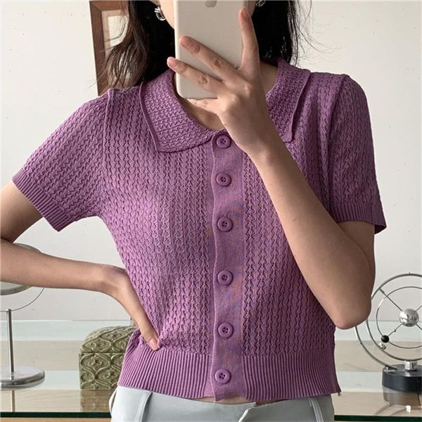 streetwear lapel hollow out short sleeves 2021 knitted casual elastic chic basic all match solid fashion short sweaters, White;black
streetwear lapel hollow out short sleeves 2021 knitted casual elastic chic basic all match solid fashion short sweaters, White;black