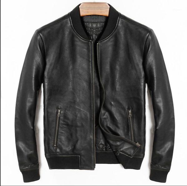 m-5xl new men's genuine leather sheepskin baseball jacket tide men motorcycle jacket korean slim plus size clothing1, Black
m-5xl new men's genuine leather sheepskin baseball jacket tide men motorcycle jacket korean slim plus size clothing1, Black