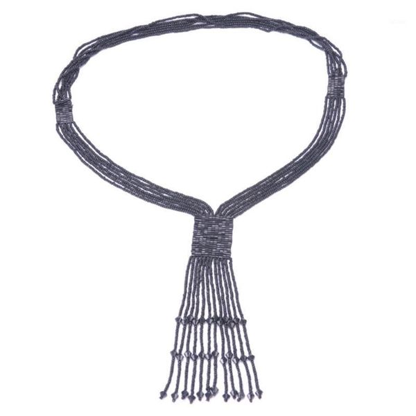 handmade weaving necklace tiny seed beads necklace tie shape sweater boho style jewelry gift for women1, Silver
handmade weaving necklace tiny seed beads necklace tie shape sweater boho style jewelry gift for women1, Silver