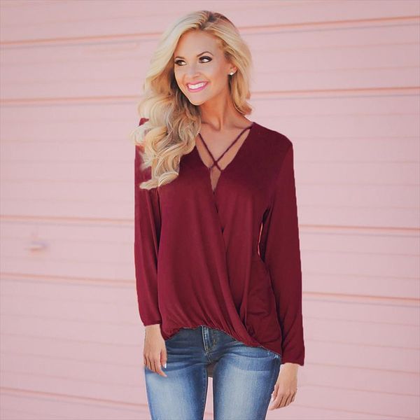 2020 women v neck loose blouse solid long sleeve ol work shirts new fashion elegant blusa, White
2020 women v neck loose blouse solid long sleeve ol work shirts new fashion elegant blusa, White