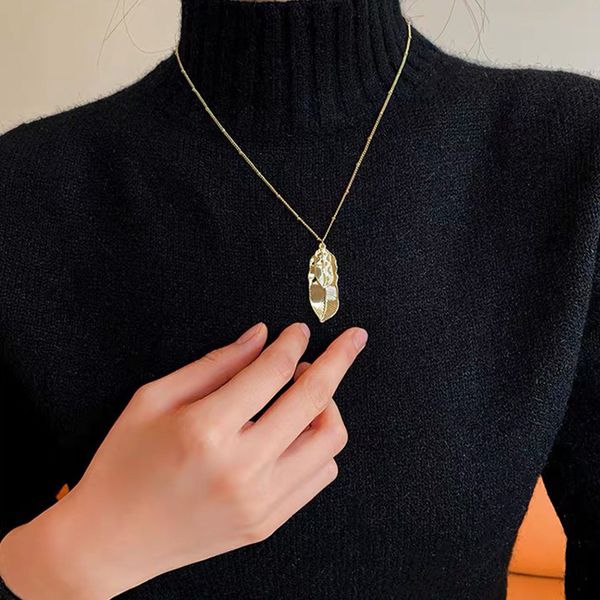 double layer leaf necklace korean net red pendant copper gold plated color protection autumn and winter accessories temperament, Silver
double layer leaf necklace korean net red pendant copper gold plated color protection autumn and winter accessories temperament, Silver