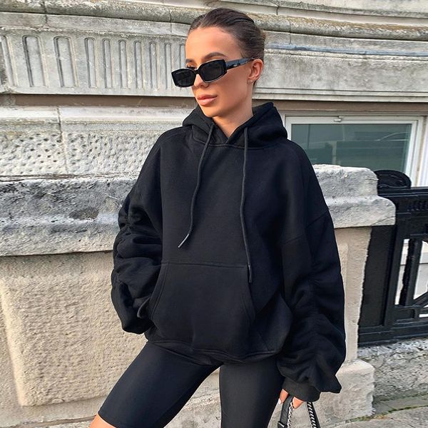 womens hoodies casual style loose hoodies ruched long sleeve winter warm sweatshirts hooded with pocket, Black
womens hoodies casual style loose hoodies ruched long sleeve winter warm sweatshirts hooded with pocket, Black