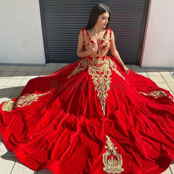 beautiful red prom dresses with gold appliques v neck ball gown evening dress sleevess vintage new year party formal dress 2021 elegant, Black
beautiful red prom dresses with gold appliques v neck ball gown evening dress sleevess vintage new year party formal dress 2021 elegant, Black