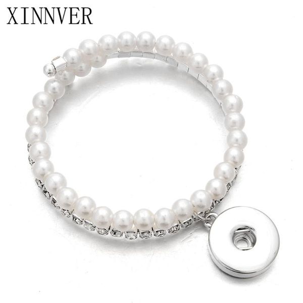 18mm Metal Snap Button Silver Color Beads Bracelet Elastic Multi-turn Around Snap Jewelry Watches Women Diy Jewelry