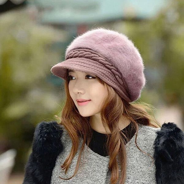 2021 knitted wool beanie hat fashion winter women fur beret hat elegant ladies solid flat cap thicken warm earmuffs, Blue;gray
2021 knitted wool beanie hat fashion winter women fur beret hat elegant ladies solid flat cap thicken warm earmuffs, Blue;gray