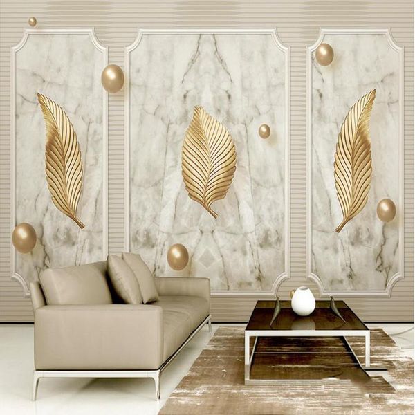 3d custom wallpaper golden leaf p wall murals fresco pearl ball beige marble texture walls papers for living room home decor
3d custom wallpaper golden leaf p wall murals fresco pearl ball beige marble texture walls papers for living room home decor