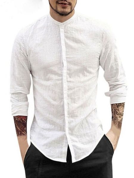 summer spring cotton linen long sleeve shirt fashion loose casual stand collar solid soft shirts men clothes kg-130, White;black
summer spring cotton linen long sleeve shirt fashion loose casual stand collar solid soft shirts men clothes kg-130, White;black