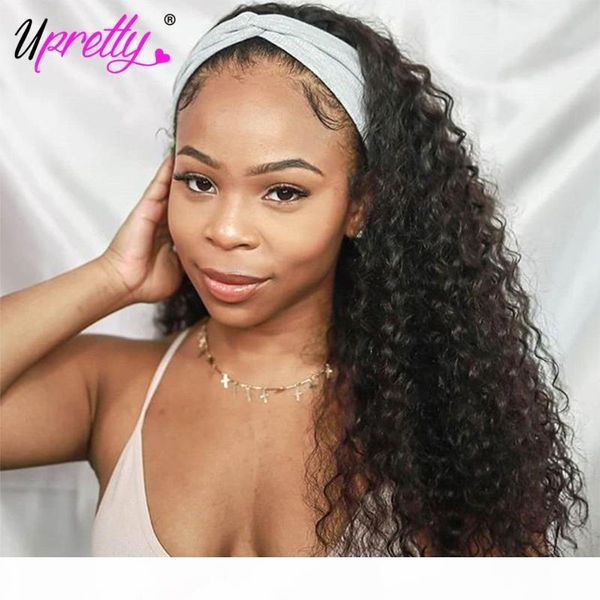 curly human hair wigs upretty kinky curly headband wig 150% density brazilian none lace frontal headband wigs for black women, Black;brown
curly human hair wigs upretty kinky curly headband wig 150% density brazilian none lace frontal headband wigs for black women, Black;brown