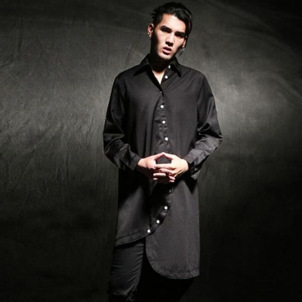 men's casual shirts irregular design nightclub dj singer punk rock hip hop long shirt stage costume men hiphop streetwear camisa mascul, White;black
men's casual shirts irregular design nightclub dj singer punk rock hip hop long shirt stage costume men hiphop streetwear camisa mascul, White;black