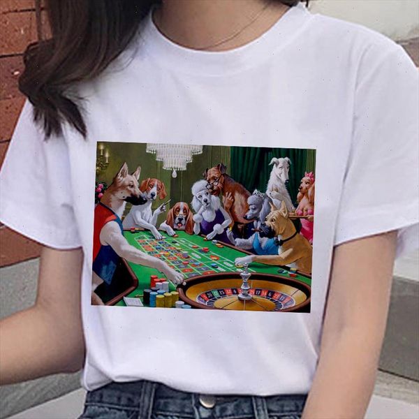 dogs playing cards 2021 new summer shirt women funny harajuku tshirt fashion thin section casual t shirt female clothing, White
dogs playing cards 2021 new summer shirt women funny harajuku tshirt fashion thin section casual t shirt female clothing, White