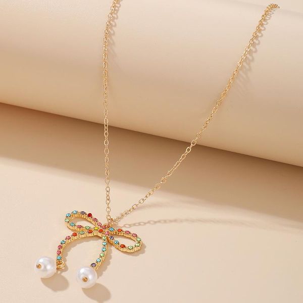 brling new 2020 fashion ins vintage chain pendant choker pearl colored crystal bow necklace for women girls gifts party, Golden;silver
brling new 2020 fashion ins vintage chain pendant choker pearl colored crystal bow necklace for women girls gifts party, Golden;silver