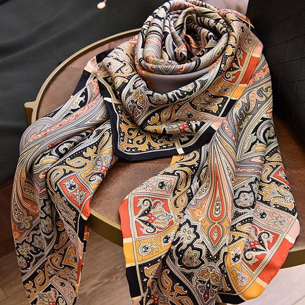 scarves 100% silk scarf women simple design printing classic rectangle 140*140cm elegant neckerchief fashion, Blue;gray
scarves 100% silk scarf women simple design printing classic rectangle 140*140cm elegant neckerchief fashion, Blue;gray