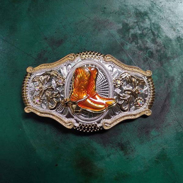 1 pcs silver boots cowboy belt buckle for men women belt head fit 4cm width belts, Slivery;black 
1 pcs silver boots cowboy belt buckle for men women belt head fit 4cm width belts, Slivery;black