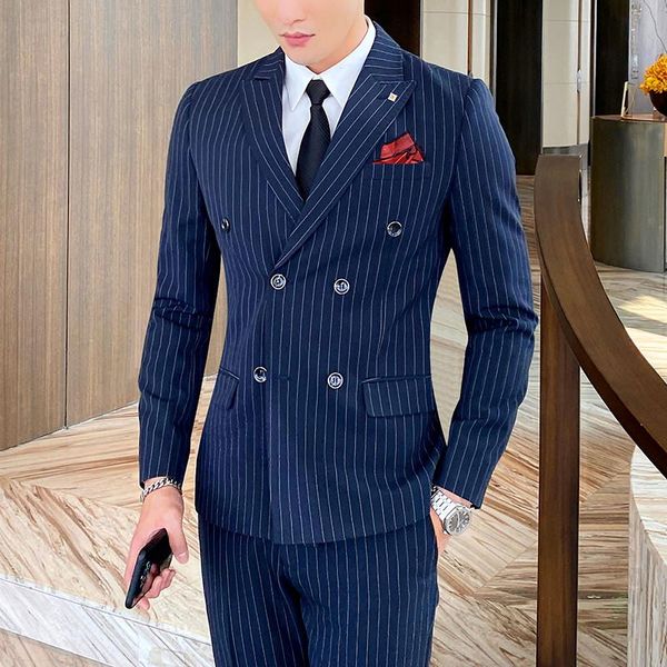 large size pure color double breasted men stripe 3-piece set wedding party slim-fit blazer coat and suit pants vest black blue, White;black
large size pure color double breasted men stripe 3-piece set wedding party slim-fit blazer coat and suit pants vest black blue, White;black