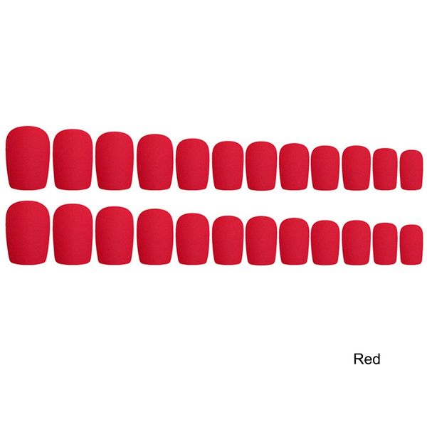 24pcs/set full cover matte false nails short round head soft pure color oval frosted fake nails artificial nails art tips, Red;gold
24pcs/set full cover matte false nails short round head soft pure color oval frosted fake nails artificial nails art tips, Red;gold