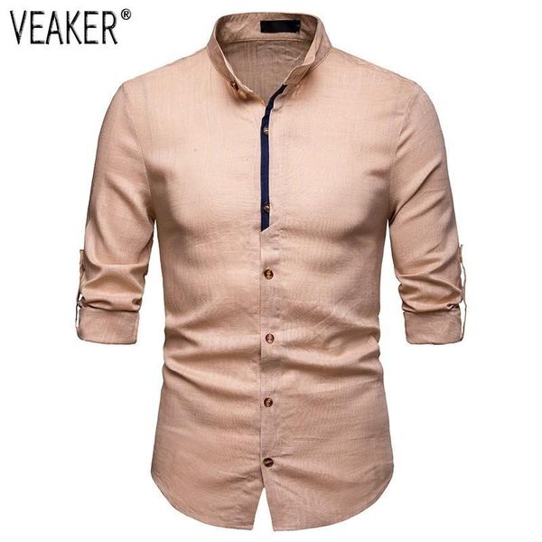 men's casual shirts 2021 linen male long sleeve breathable cotton shirt patchwork slim fit s-2xl, White;black
men's casual shirts 2021 linen male long sleeve breathable cotton shirt patchwork slim fit s-2xl, White;black