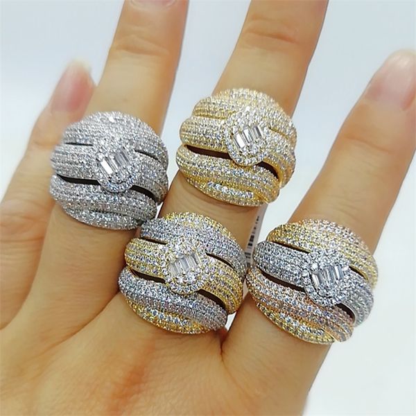 godki luxury corssover chic bold statement rings with zirconia stones women engagement party jewelry 201218, Silver
godki luxury corssover chic bold statement rings with zirconia stones women engagement party jewelry 201218, Silver