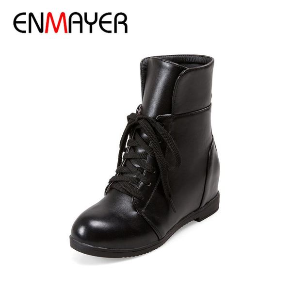 boots enmayer woman fashion high heel half short ankle winter with warm plush ladies shoes cy043, Black
boots enmayer woman fashion high heel half short ankle winter with warm plush ladies shoes cy043, Black