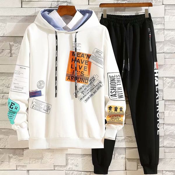 spring autumn men's sets korean style trend pullover hoodies men+casual streetwear sweatpants fashion men clothing sets, Gray
spring autumn men's sets korean style trend pullover hoodies men+casual streetwear sweatpants fashion men clothing sets, Gray