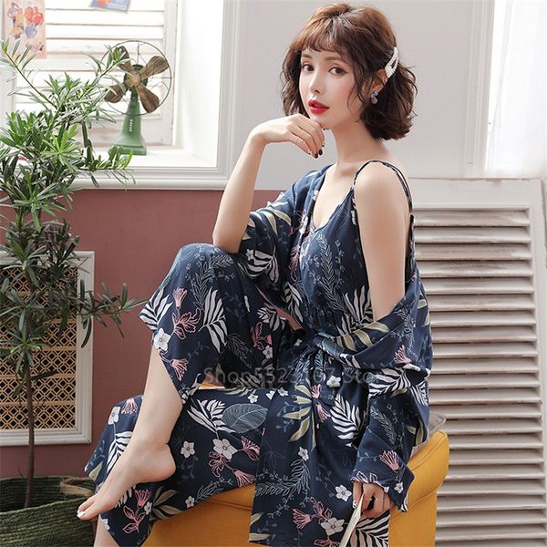 news cotton satin long sleeve pajamas 3pcs pjs sets home clothes for women viscose sleepwear nightwear floral print 201113, Black;red
news cotton satin long sleeve pajamas 3pcs pjs sets home clothes for women viscose sleepwear nightwear floral print 201113, Black;red