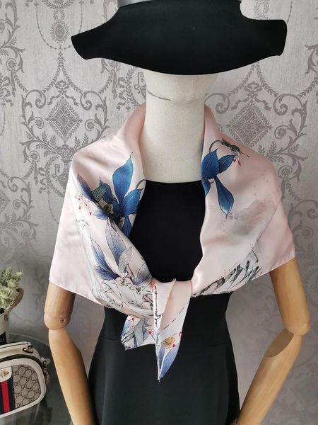 scarves 88*88cm luxury women silk scarfs painting square spring summer shawls for ladies, Blue;gray
scarves 88*88cm luxury women silk scarfs painting square spring summer shawls for ladies, Blue;gray