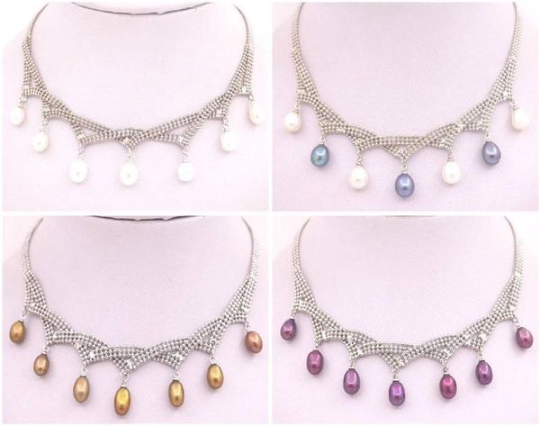 pendant necklaces 7mm-8x9mm teardrop pearl chain necklace 16-18" strand choose color, Silver
pendant necklaces 7mm-8x9mm teardrop pearl chain necklace 16-18" strand choose color, Silver