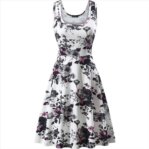 ladies casual dresses floral print dress sleeveless high waist casual dress summer knee length flower loose girl dresses, Black;gray
ladies casual dresses floral print dress sleeveless high waist casual dress summer knee length flower loose girl dresses, Black;gray