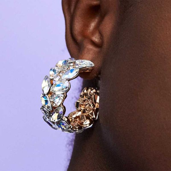 brand crystal hoop earrings for women fashion geometric strip earrings for women simple golden drop party jewellery, Silver
brand crystal hoop earrings for women fashion geometric strip earrings for women simple golden drop party jewellery, Silver
