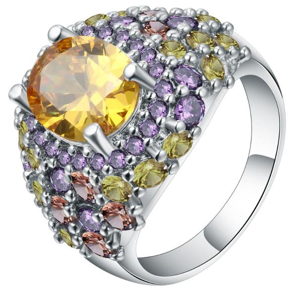 cluster rings luxury colored cubic zirconia exaggerated flower white gold filled romantic anniversary gift bands finger ring women, Golden;silver
cluster rings luxury colored cubic zirconia exaggerated flower white gold filled romantic anniversary gift bands finger ring women, Golden;silver